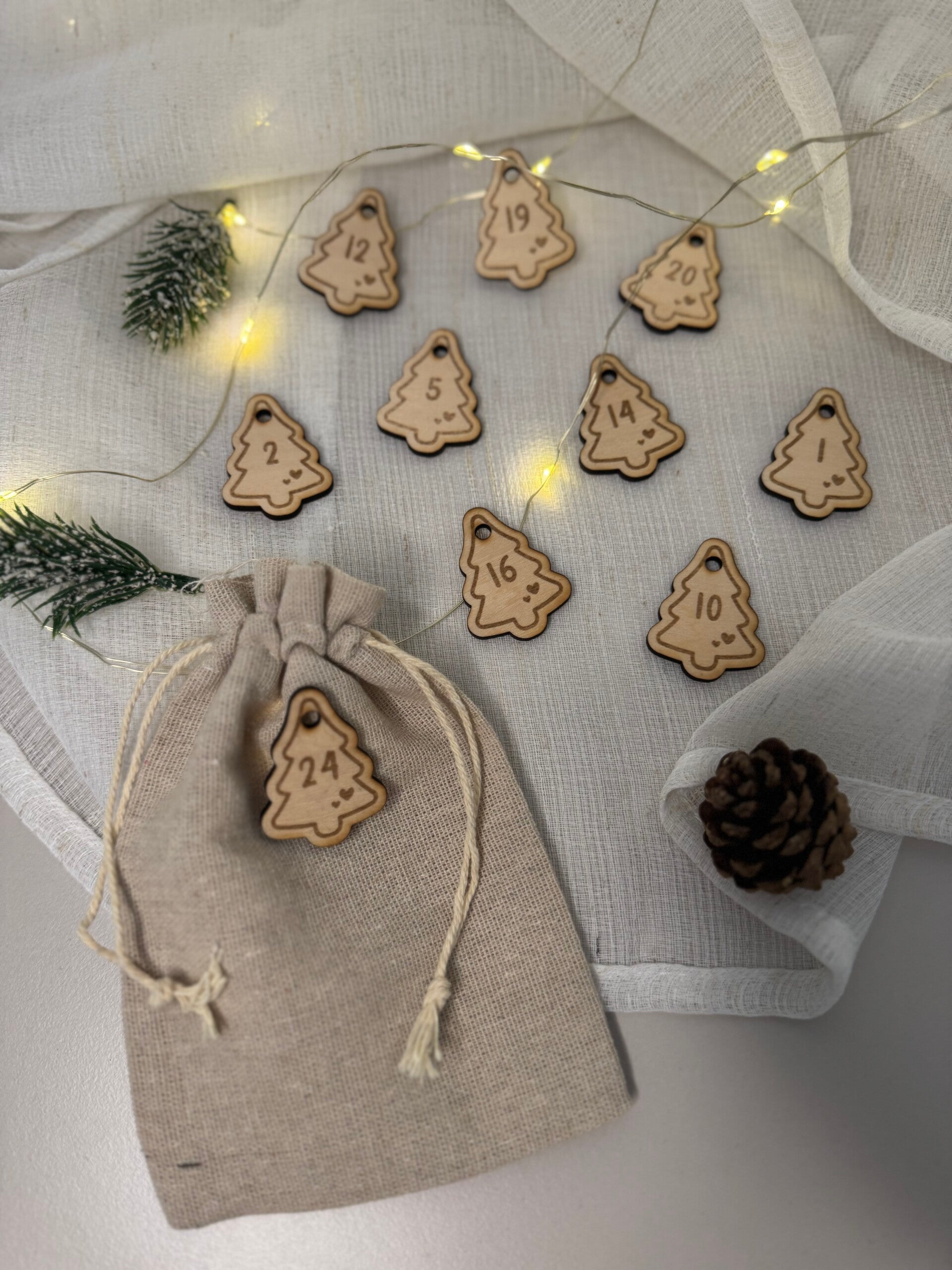 Adventkalenderzahlen - Baum