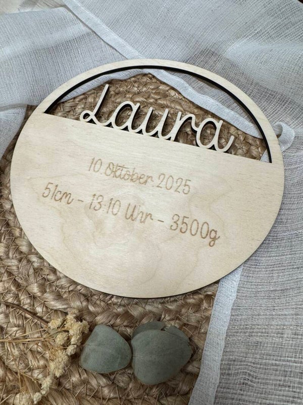 Schild - Name & Geburtsdaten