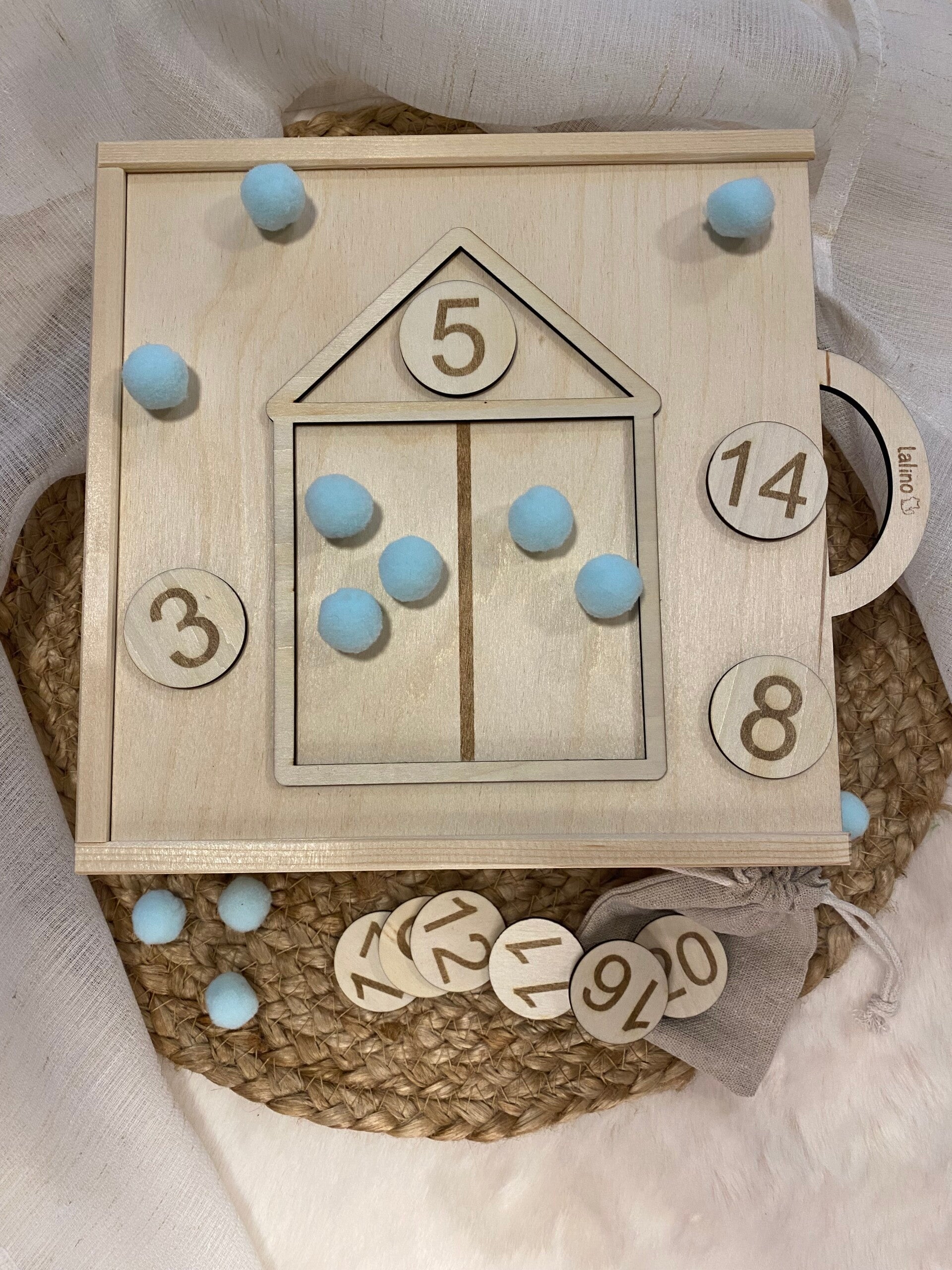 Lalino Holzbox - Zahlenhäuschen
