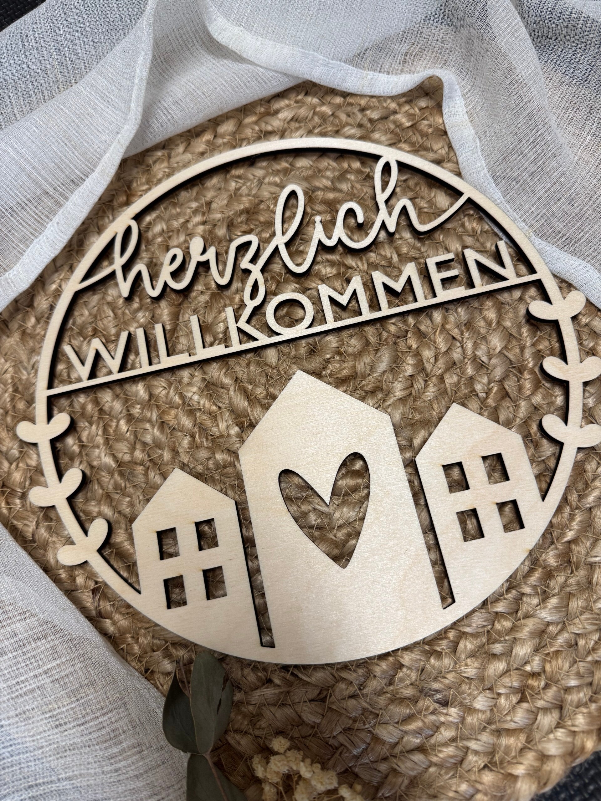 Schild - Herzlich Willkommen