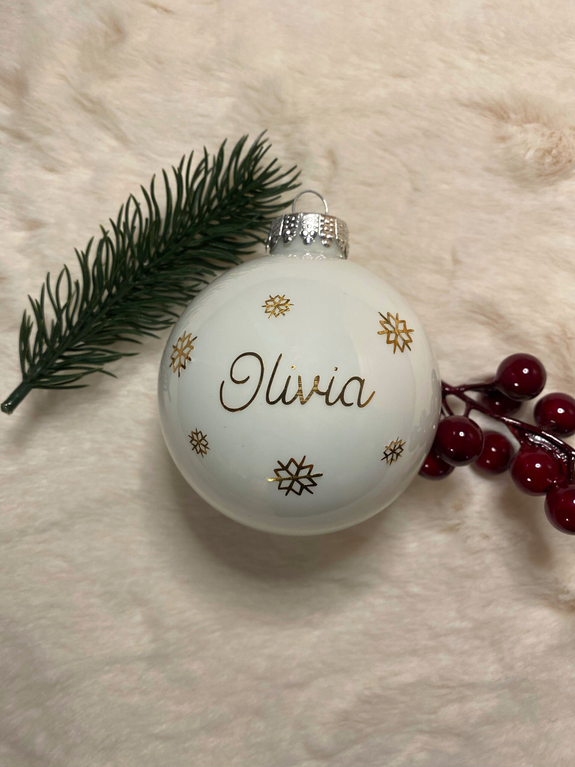 Weihnachtskugel aus Glas
