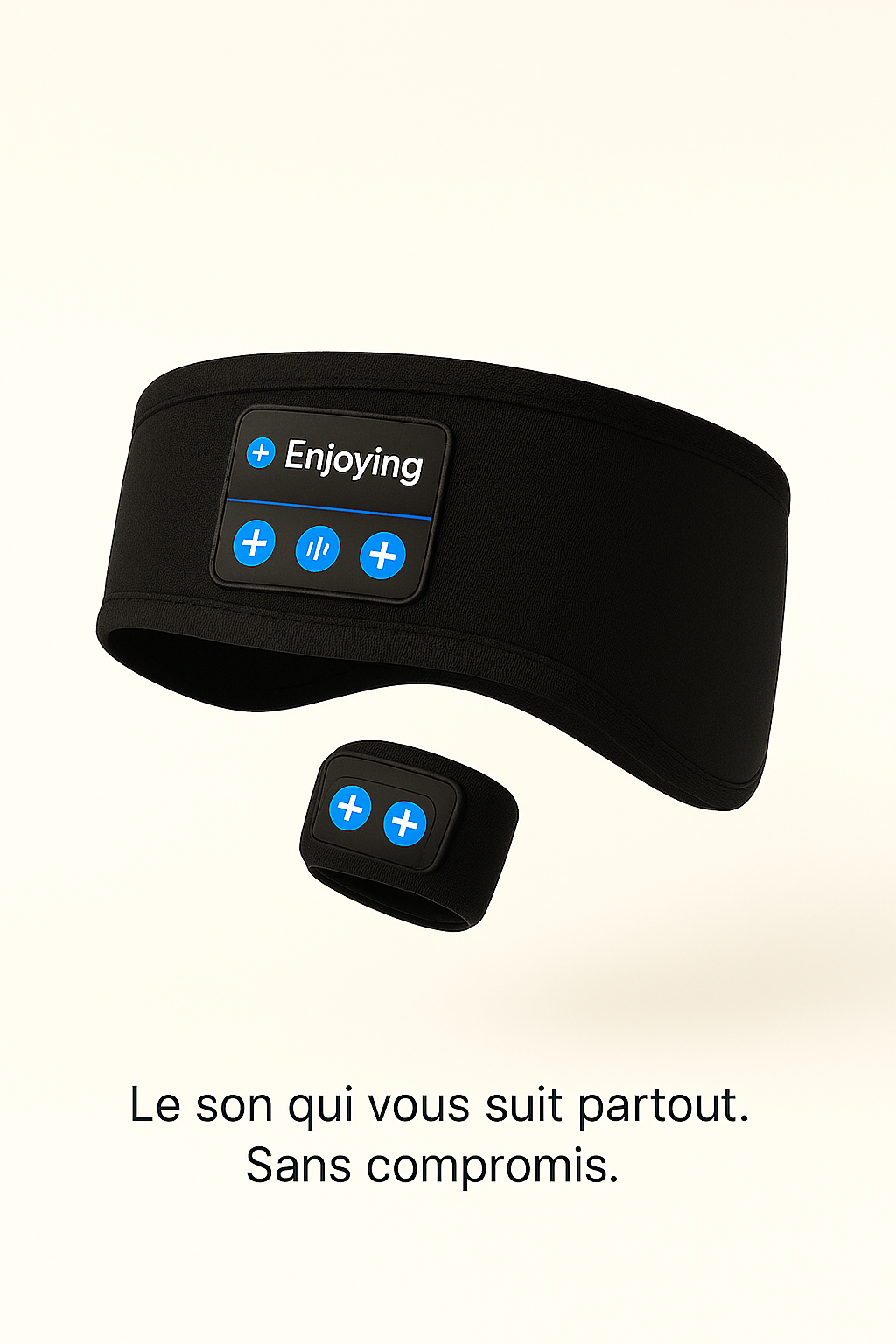 Bandeau Écouteurs Bluetooth Pour Dormir - Masque Nuit Sommeil Anti-Bruit Avec Musique