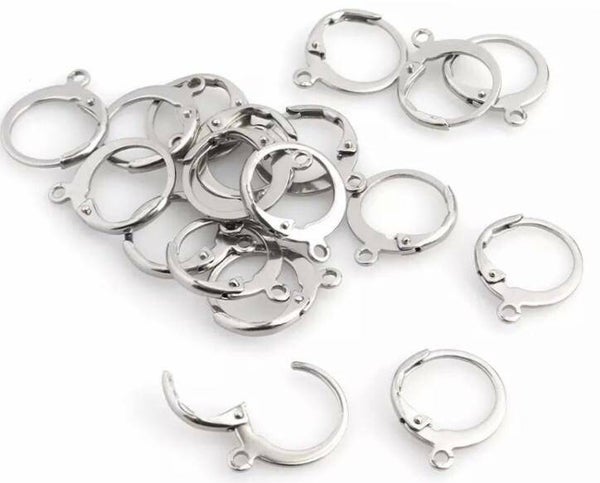 Ronde oorbel haakjes ( per paar )