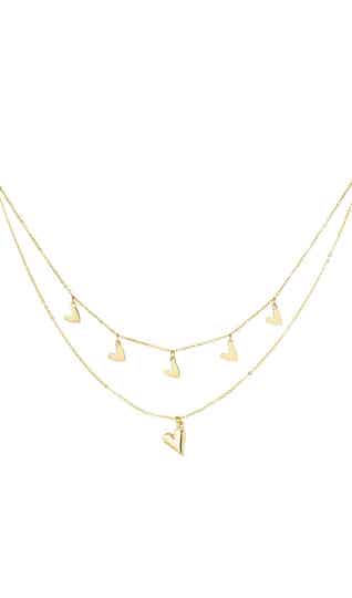 ❥ketting - dubbel hearts