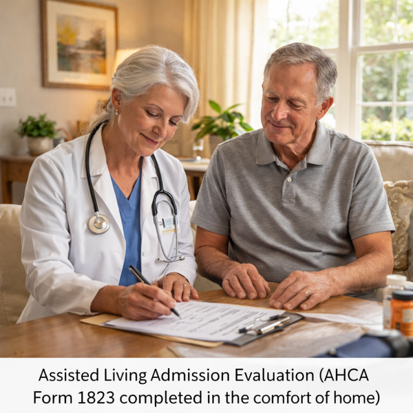 AHCA Form 1823 completed in the comfort of home