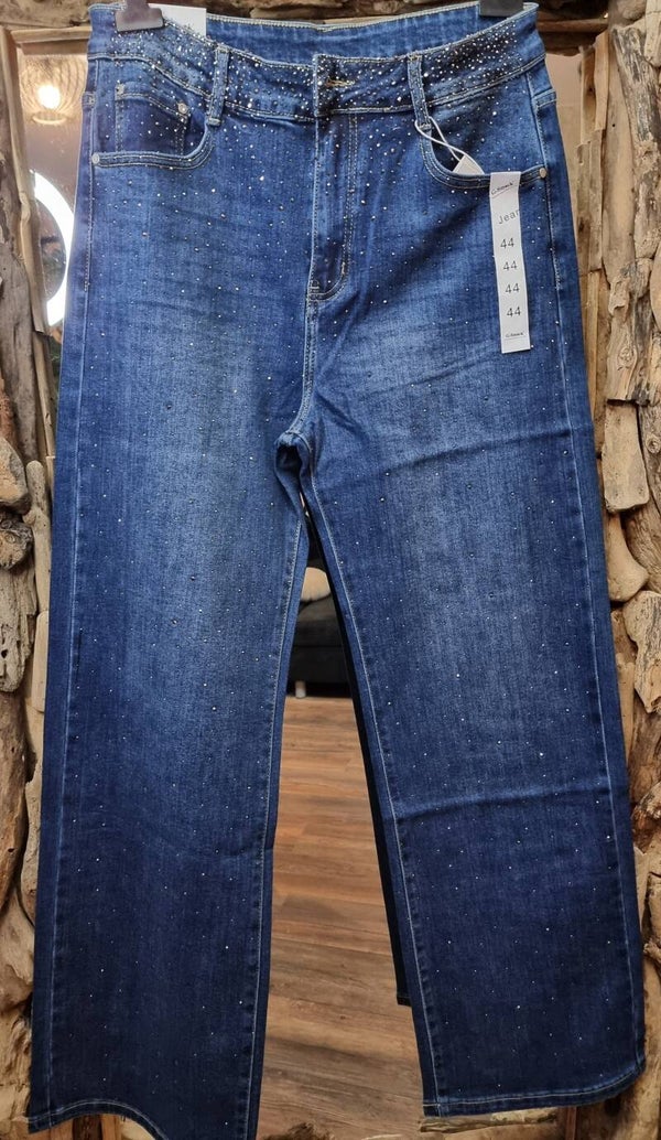 Glitter jeans grote maat