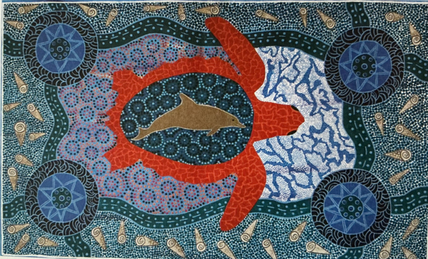Aboriginal wall art: Acrylic on canvas