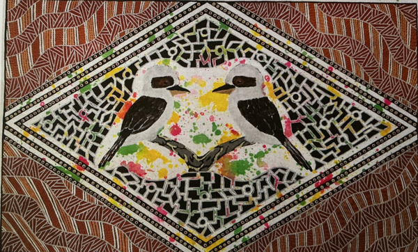 Aboriginal wall art: Acrylic on canvas