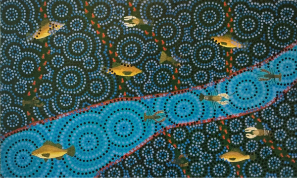 Aboriginal art: Acrylic on canvas