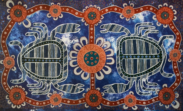 Aboriginal wall art: Acrylic on canvas