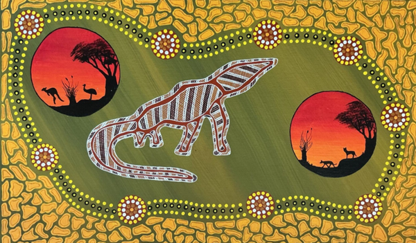 Aboriginal wall art: Acrylic on canvas