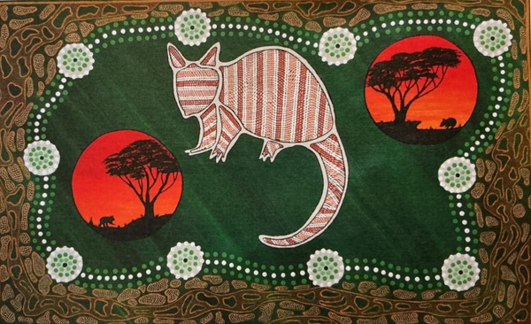 Aboriginal wall art: Acrylic on canvas