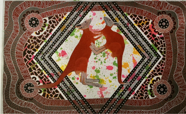 Aboriginal wall art: Acrylic on canvas