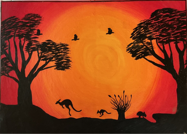 Aboriginal art: Acrylic on canvas