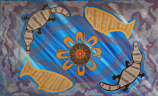 Aboriginal art: Acrylic on canvas