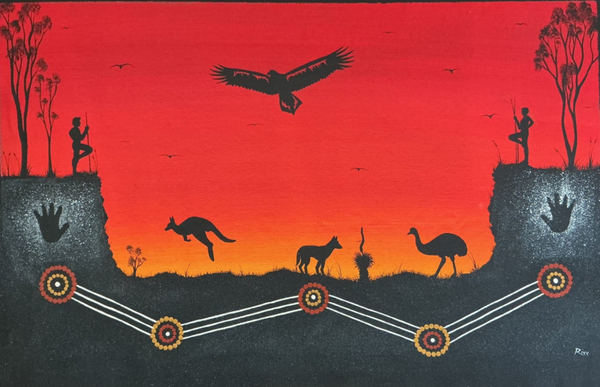 Aboriginal art: Acrylic on canvas
