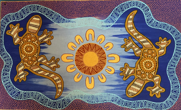 Aboriginal art: Acrylic on canvas