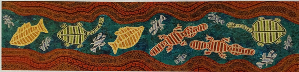 Aboriginal wall art: Acrylic on canvas