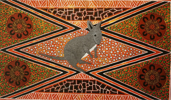 Aboriginal wall art: Acrylic on canvas