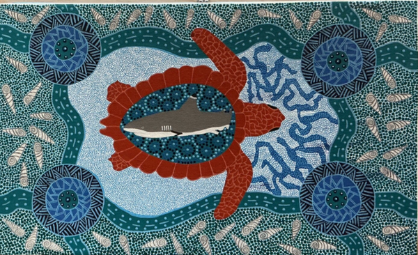 Aboriginal wall art: Acrylic on canvas