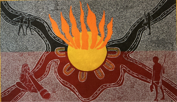 Aboriginal wall art: Acrylic on canvas