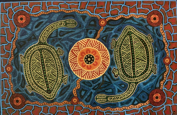 Aboriginal wall art: Acrylic on canvas
