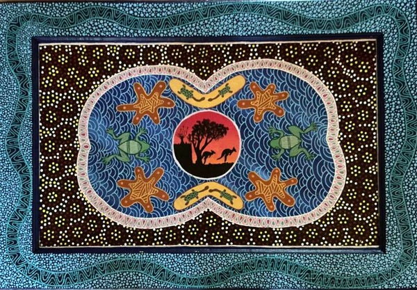 Aboriginal wall art: Acrylic on canvas