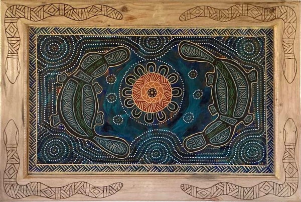 Aboriginal wall art: Acrylic on canvas