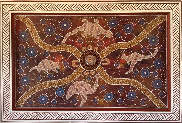 Aboriginal wall art: Acrylic on canvas