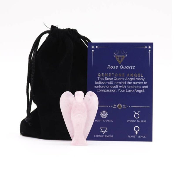Rose Quartz Gemstone Angel