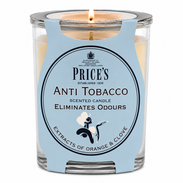 Price's Anti-Tobacco Odour Eliminating Candle in Glass Jar