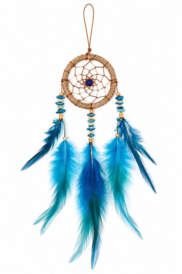 Blue Dream Catcher with Stone Chips