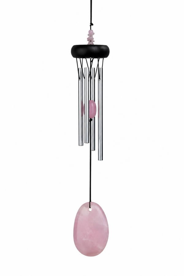 Rose Quartz Precious Stone Wind Chime from Woodstock
