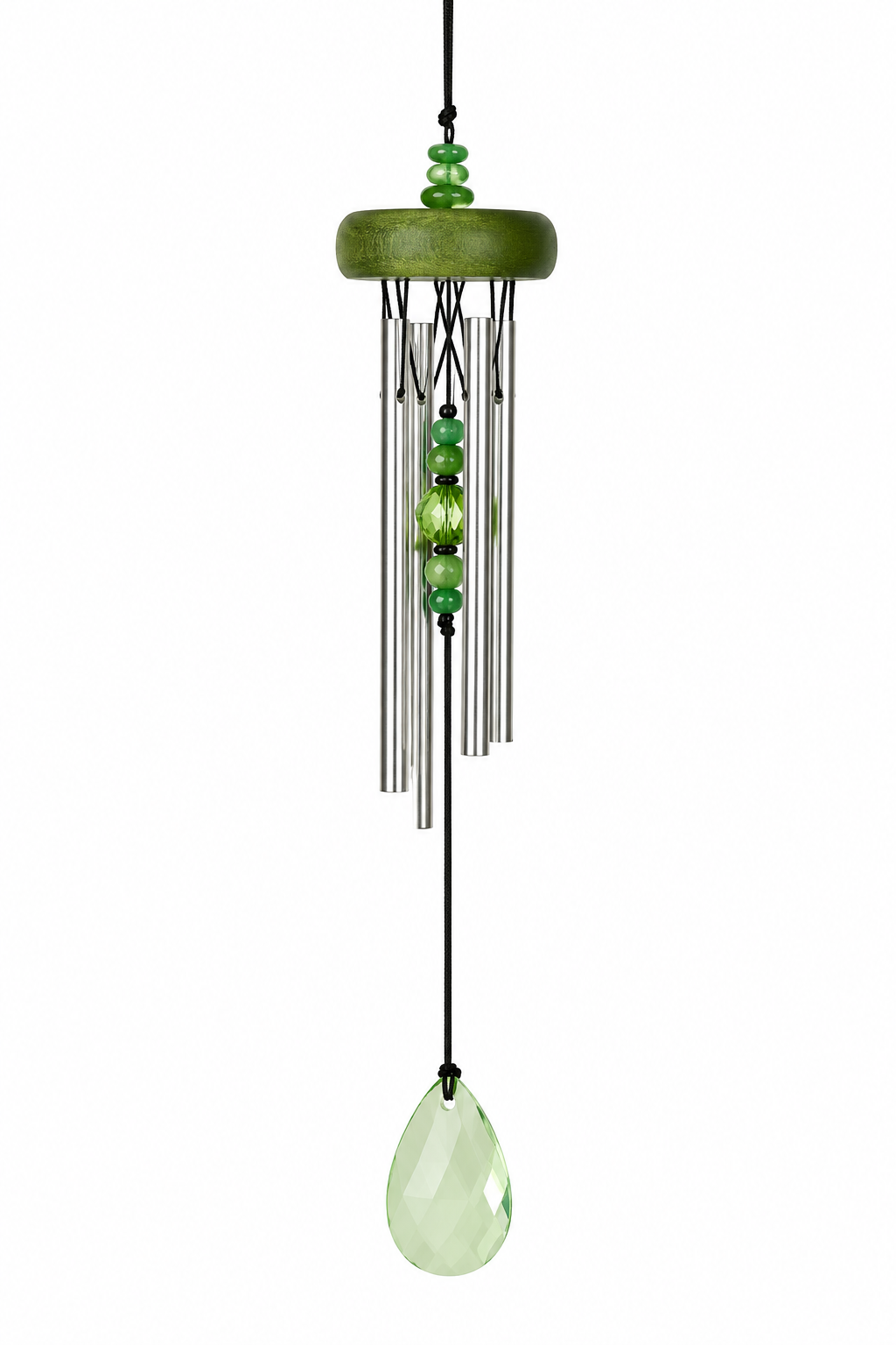 Green Gem Drop Wind Chime