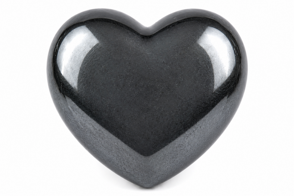 Hematite Heart Large in Pouch