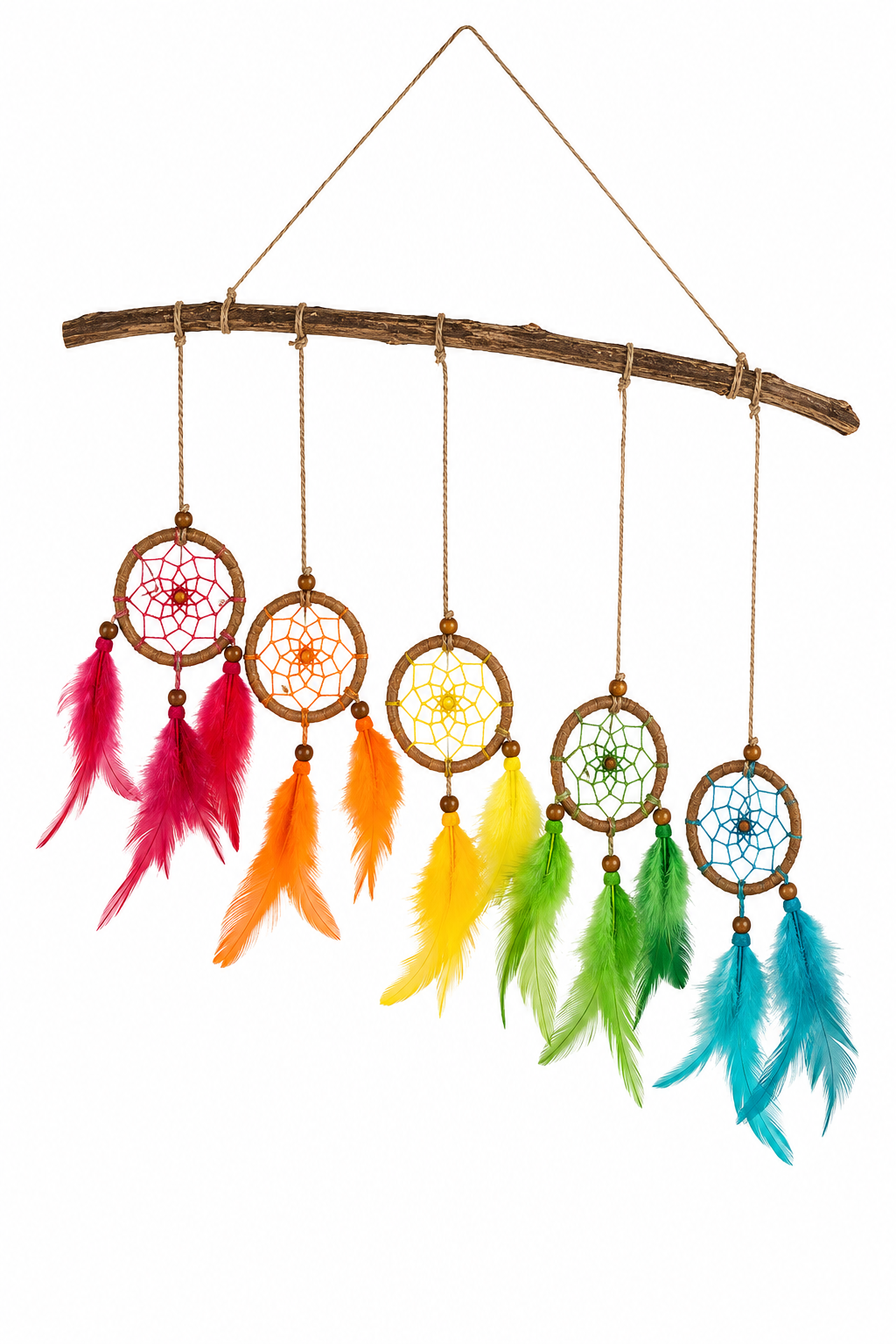 Coloured Wooden Dream Catcher Hanger