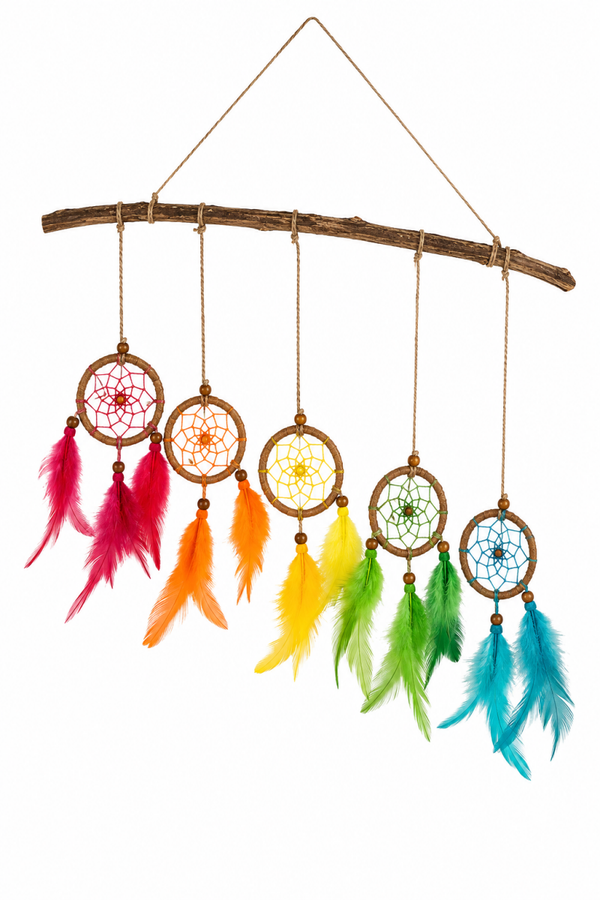 Coloured Wooden Dream Catcher Hanger