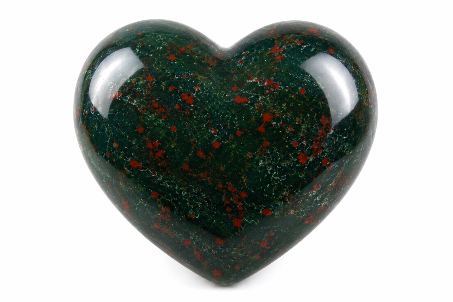 Bloodstone Heart Large in Pouch