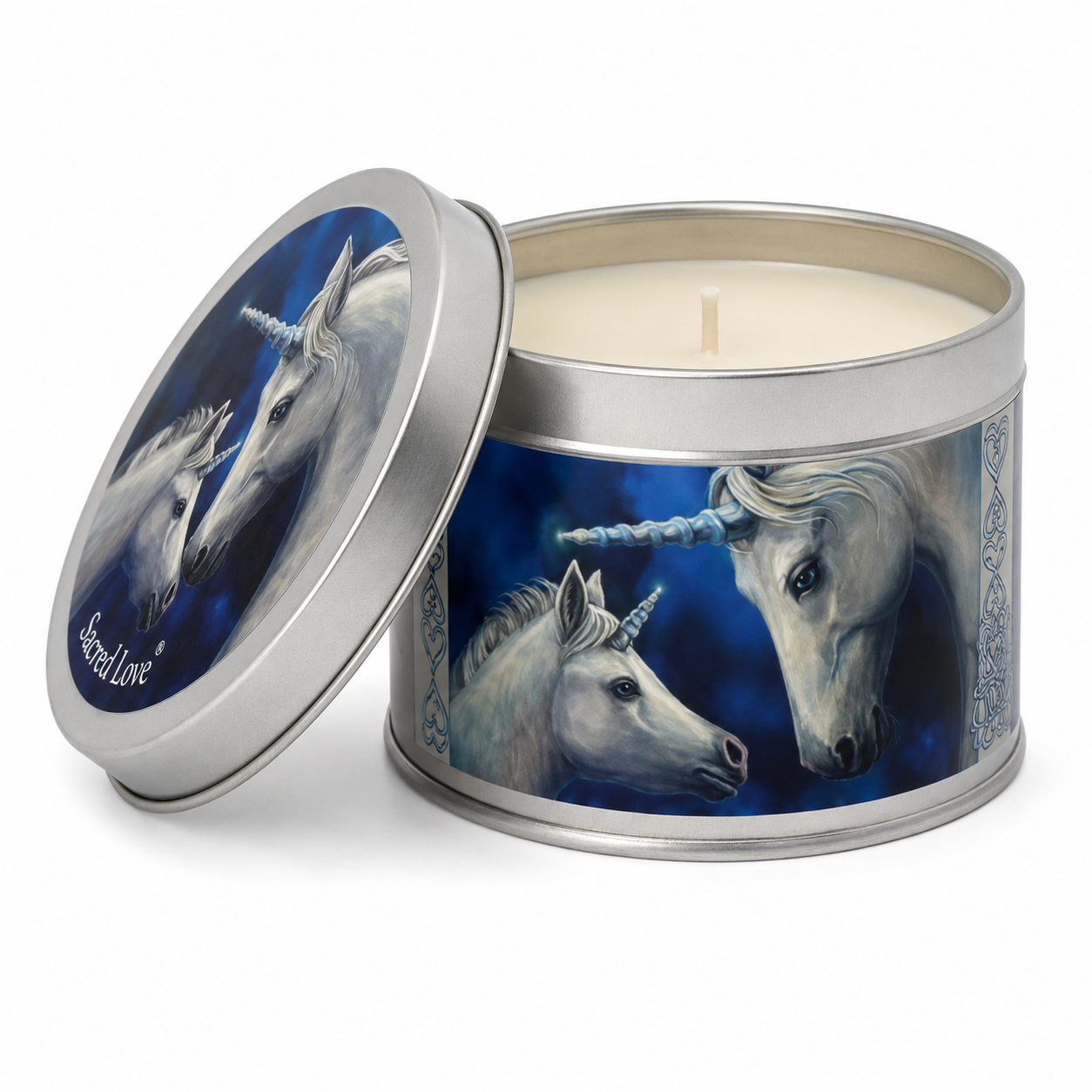 Sacred Love Unicorn Candle in a Tin