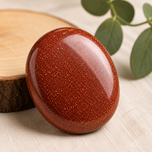 Red Goldstone Thumb Stone