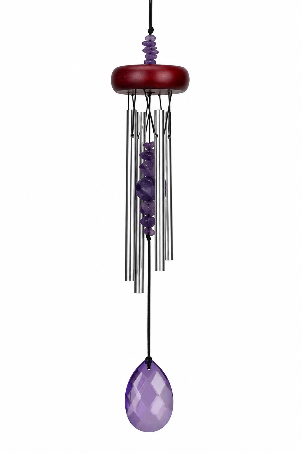 Purple Gem Drop Crystal Wind Chime from Woodstock