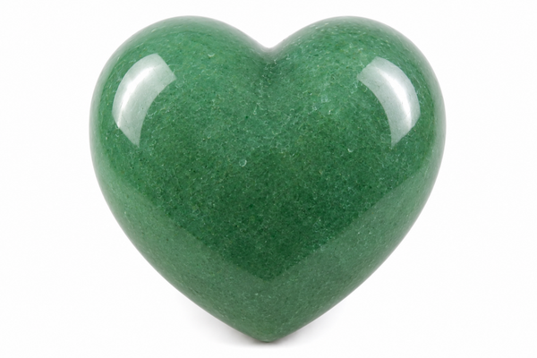 Green Aventurine Heart Large in Pouch