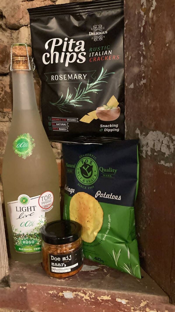 Apero pakket met Hugo Spritz (alcoholvrij)
