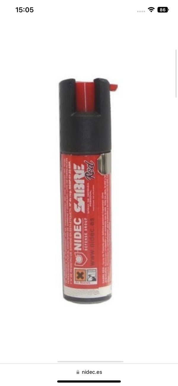 HOMOLOGADO Spray Gas Pimienta 22Ml