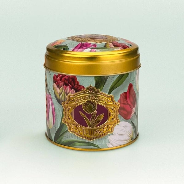 04760 - Blik 'pretty tulips' - groen zonder stroopwafels