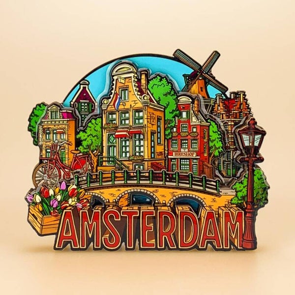 10002 - Magneet mdf/epoxy City vibes gracht Amsterdam