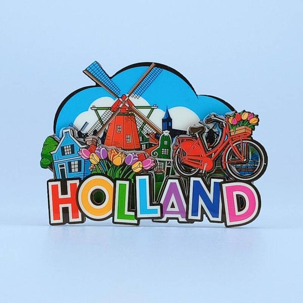 12056 -  Magneet mdf/epoxy comic molen Holland