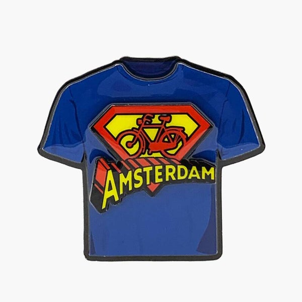 12090 - Magneet mdf/epoxy pop art supershirt Amsterdam
