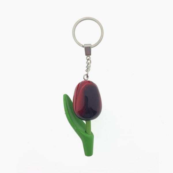 12573 -  Sleutelhanger hout tulp - rood