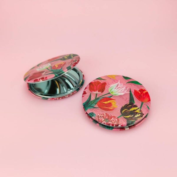 13123 - Spiegeldoosje 'pretty tulips'- roze
